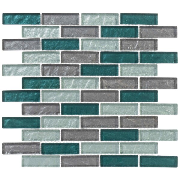 ANDOVA TILES Pristine 1 X 3 Glass Brick Joint Mosaic Tile